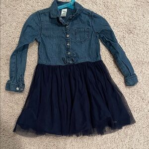 OshKosh B'gosh Blue Denim and Navy Tulle Dress